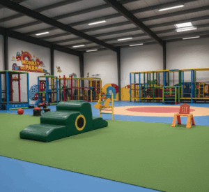 Monkey Park L Union : Espace BABY sécurisé pour les tout-petits avec modules de motricité et tapis de sol